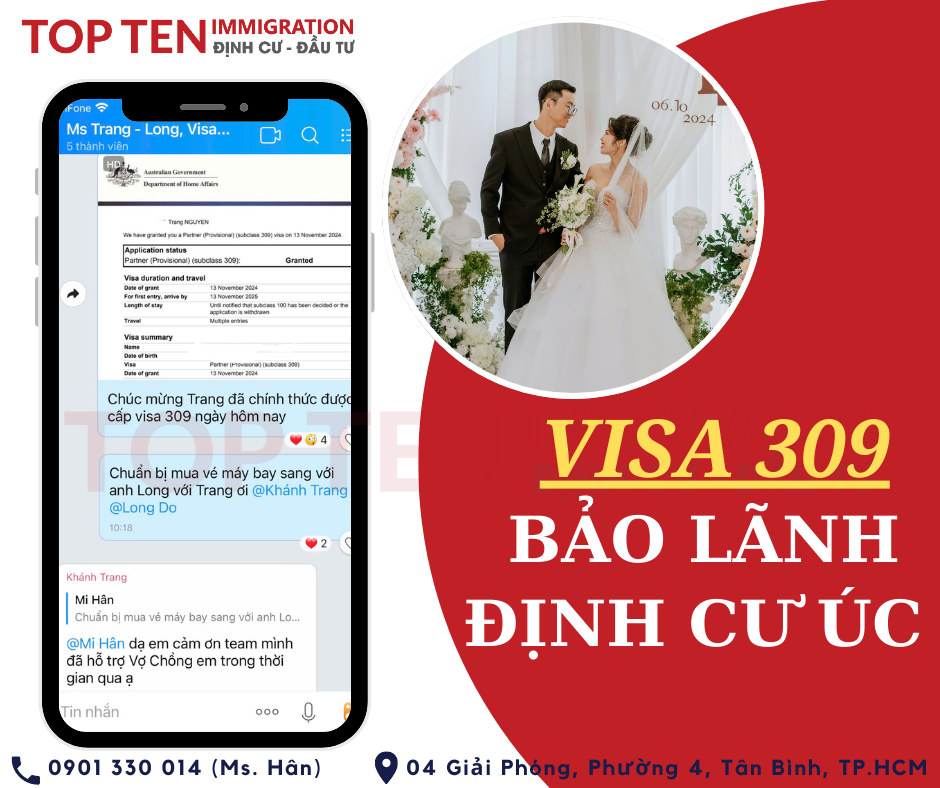 Subclass 309 - Cặp đôi khách hàng tại Top Ten Immi