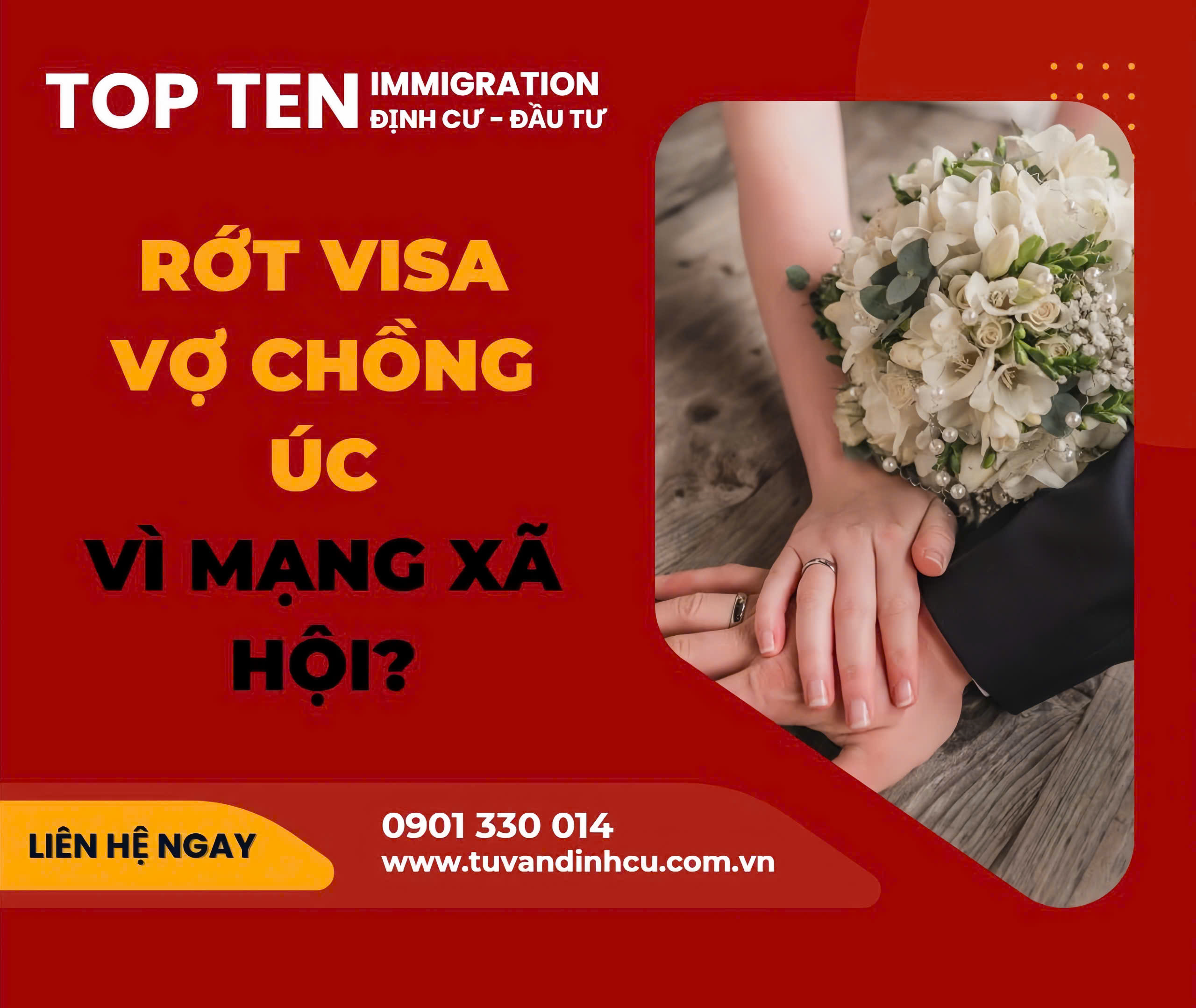 Rớt visa vợ chồng Úc do sử dụng mạng xã hội không đúng cách