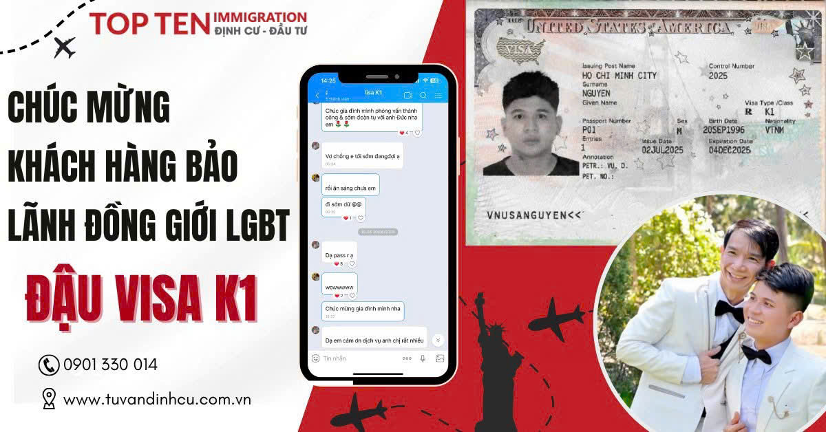 Khách đậu Visa đồng giới Mỹ tại Top Ten Immigration