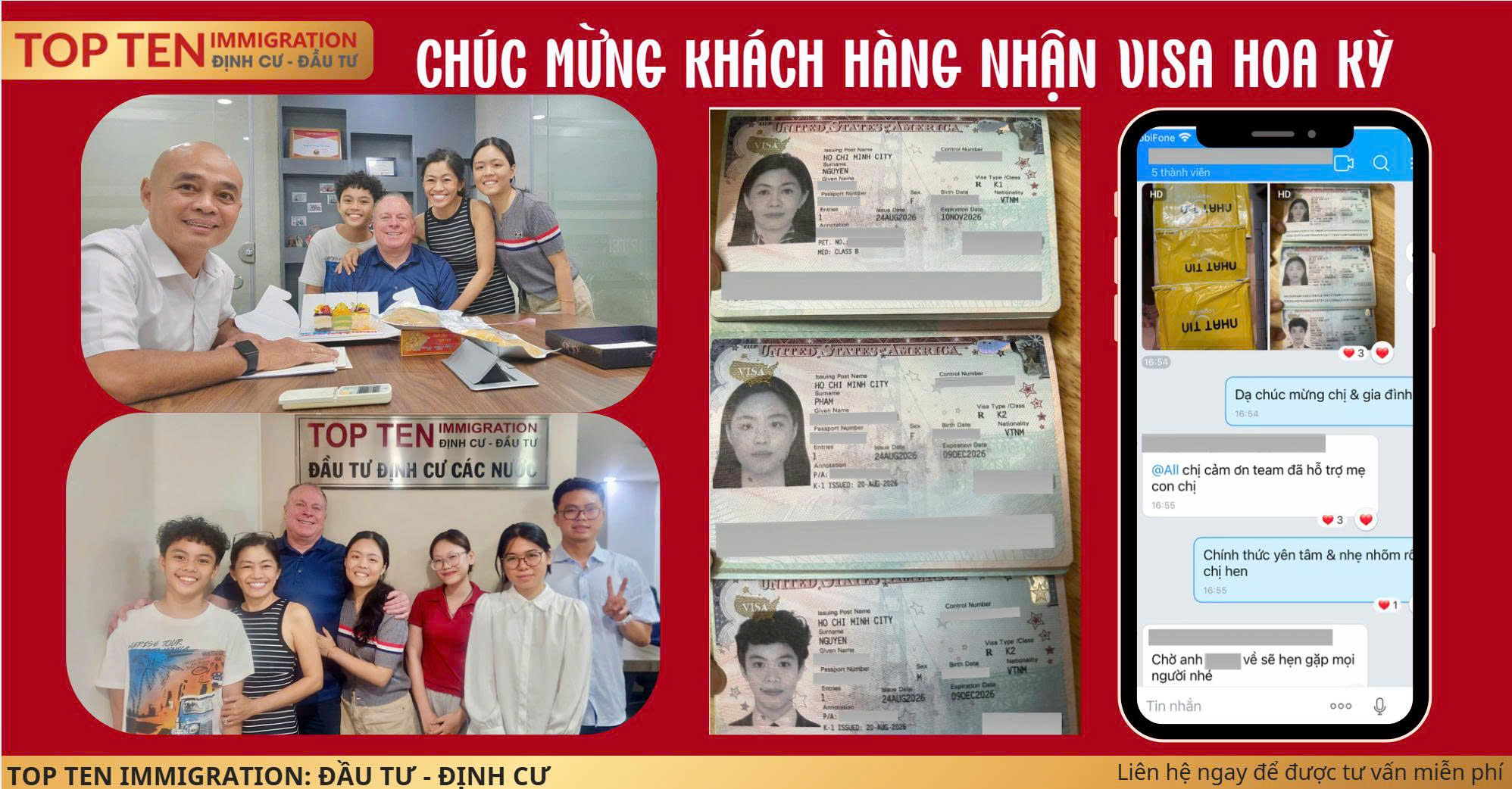 Gia đình Mr Brent nhận visa K1 K2 bảo lãnh hôn thê và con riêng sang Mỹ